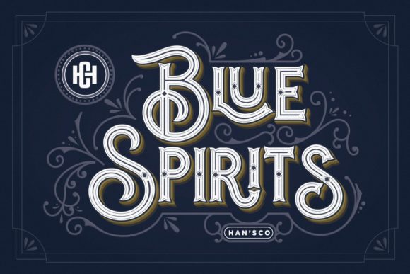 Blue Spirits: Vintage Display Font Free Download