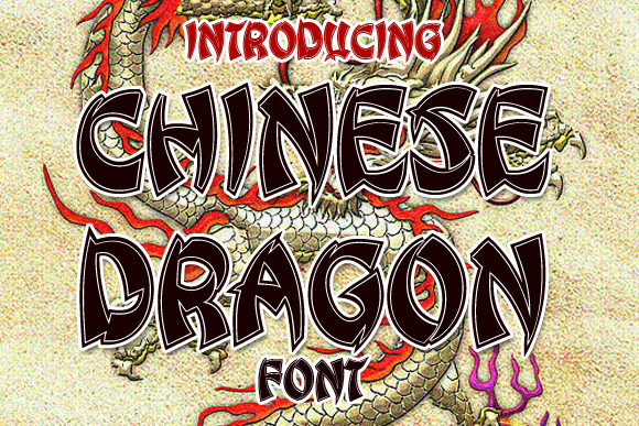 Chinese Dragon Font for Bold Small Business Branding