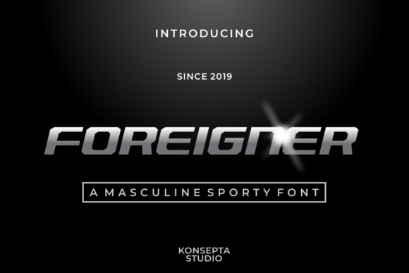 Foreigner Font: Retro Sporty Typography for Editorial Design