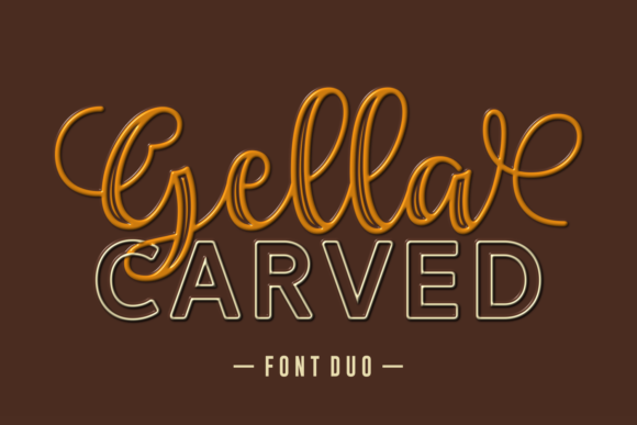 Gella Carved Duo Font for Handmade Products