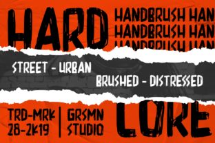 Hardcore Font for Urban Crafts and Product Packaging