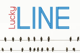 Lucky Line Font: Modern Monogram Charm for Digital Campaigns