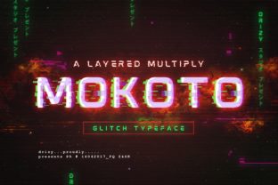 Mokoto Font: Glitchy Display Type for Digital Campaigns