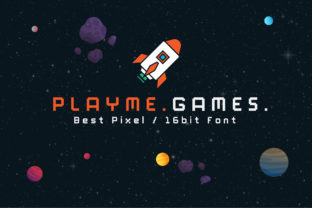 PlayMe.Games. Font for Retro Crafts and Modern Labels