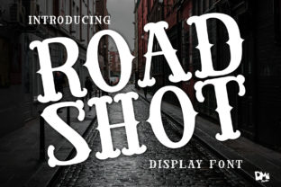 Road Shot Font: Vintage Western Style for Web Design