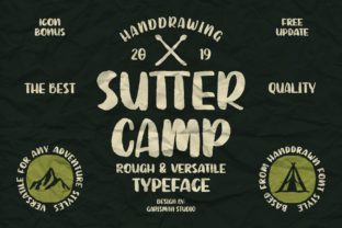 Sutter Camp Font: Rustic Display Type for Handmade Goods