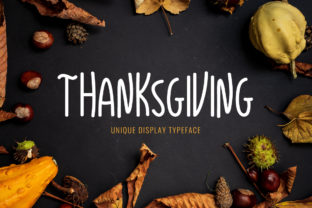 Thanksgiving Font for Charming Holiday Crafts