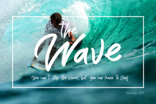 The Wave Font: Stunning Display Typography for Crafters