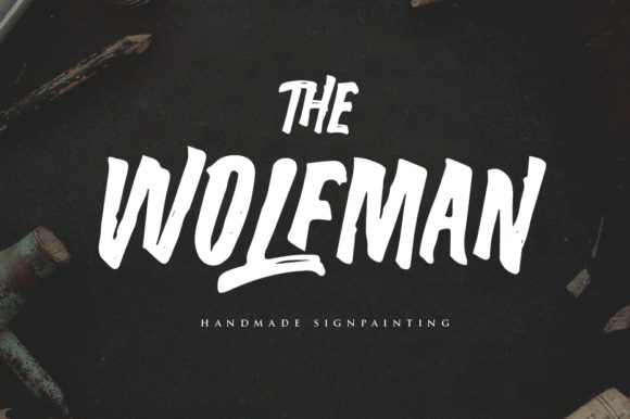 The Wolfman Font: Bold Brush Lettering for Handmade Products