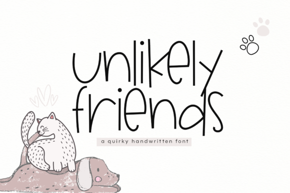 Unlikely Friends Font for Whimsical Small Business Branding