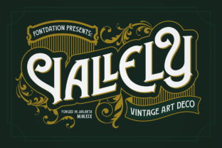 Vallely Font: Art-Deco Serif for Marketing Visuals